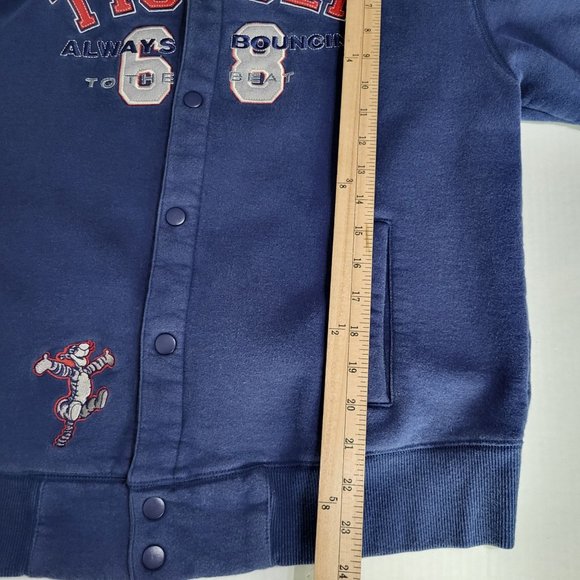 Vintage Disney Store Tigger Embroidered Sweatshirt Jacket Hooded Blue Small - Picture 11 of 12
